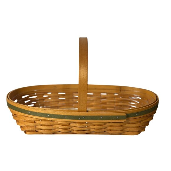 Longaberger 2001 Peony May Series Basket #12 Green Accent - Liner Protector - Picture 1 of 9